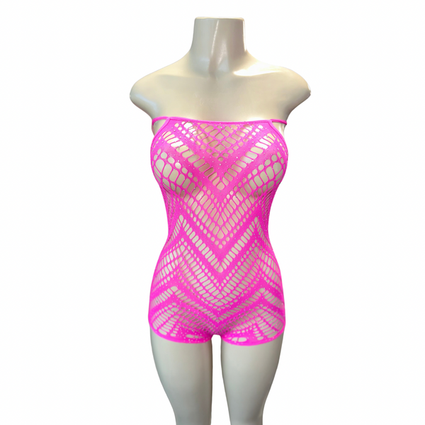 Romper Cut Out Hot Pink