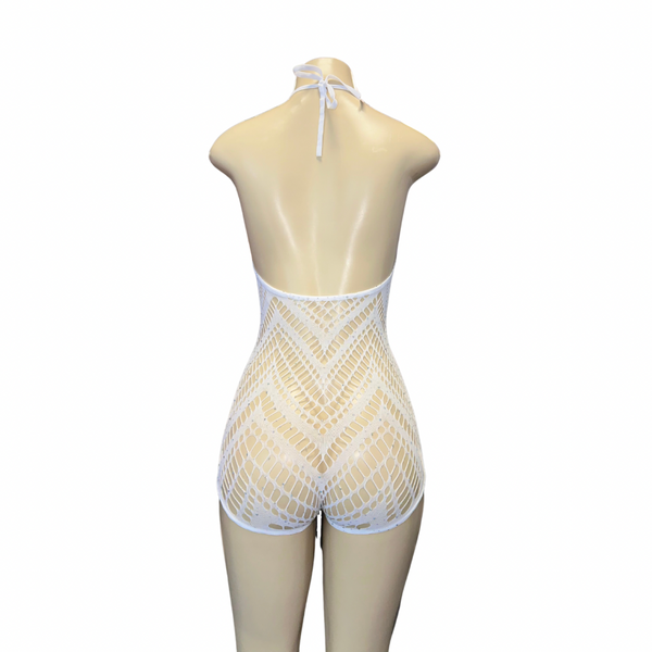 Romper Cut Out White