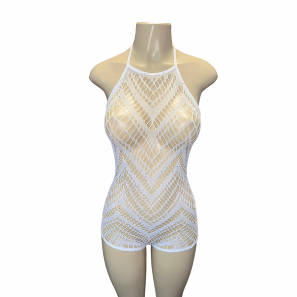 Romper Cut Out White