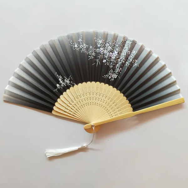 Floral Black/Grey Fan