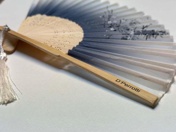 Floral Black/Grey Fan