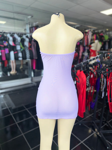 Lavender Mesh Tube Dress