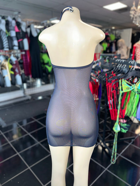 Black Mesh Tube Dress