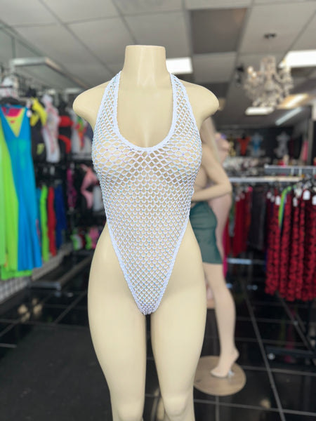 White Cloud Fishnet X Back