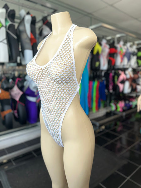 White Cloud Fishnet X Back