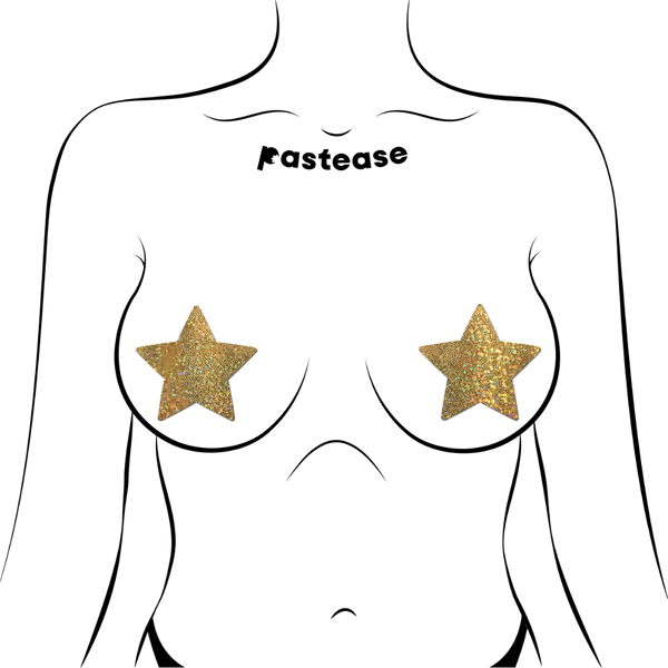 Gold Glitter Star Nipple Cover