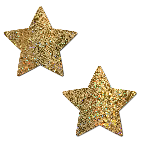 Gold Glitter Star Nipple Cover