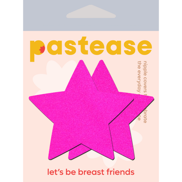 Neon Pink Star Nipple Cover