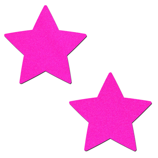 Neon Pink Star Nipple Cover