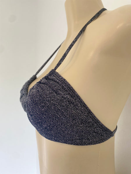 Charcoal Grey Glitter Bikini Set