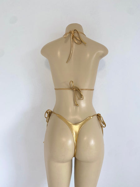 Metallic Gold Bikini Set