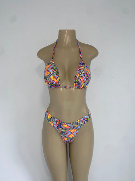 Geometric Multi-Color Bikini Set