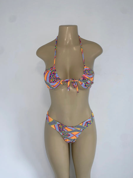 Geometric Multi-Color Bikini Set
