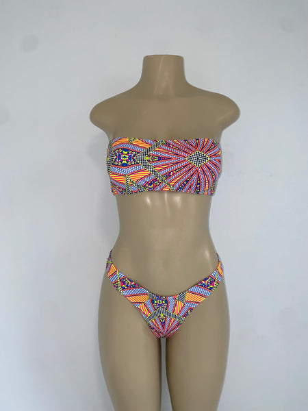 Geometric Multi-Color Bandeau Set