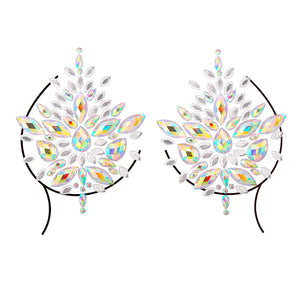 Iridescent Rhinestone Pastie