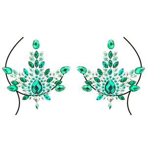 Green Rhinestone Pastie