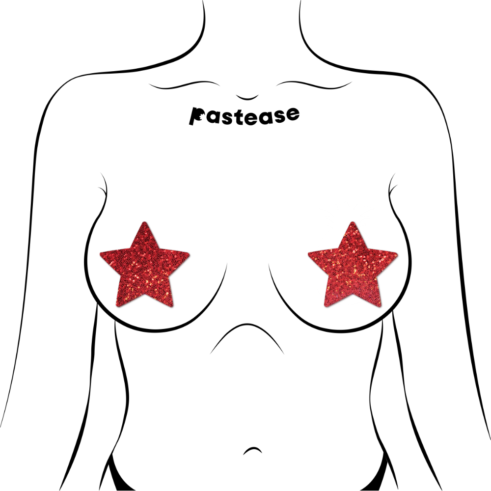 Red Glitter Star Nipple Cover – D'Perrotti