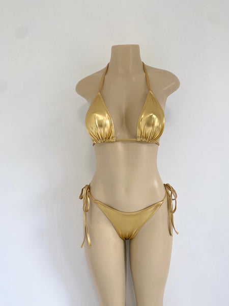 Metallic Gold Bikini Set – D'Perrotti